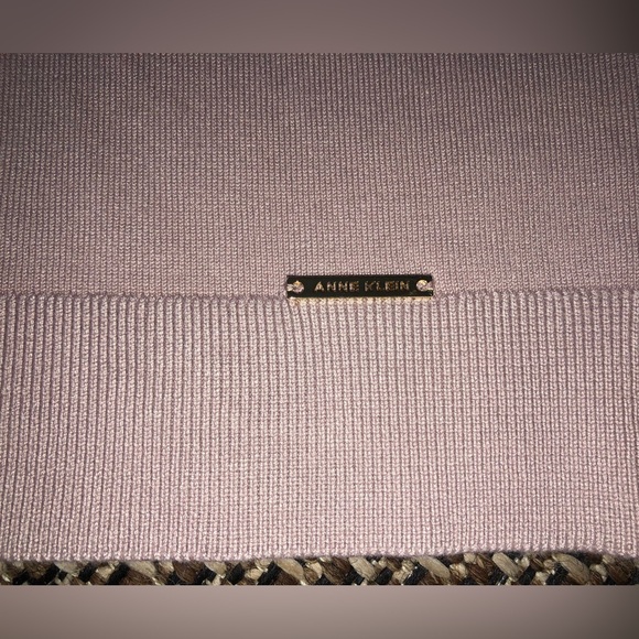 💗NEW! Anne Klein Blush Pink/Mauve Sleeveless Turtleneck Sweater - Picture 4 of 9